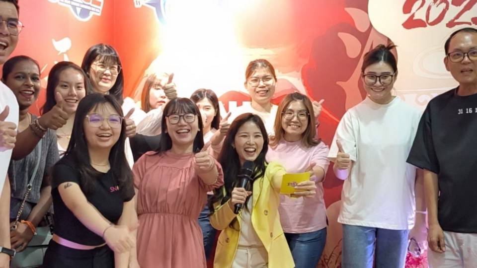 Hosting with guests at the SMCL Office Grand Opening